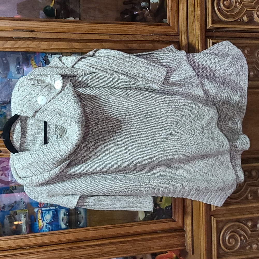 XL Ardene Cowl Neck Poncho with long sleeve built in
